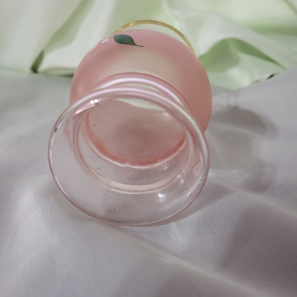 Vintage BARTLETT COLLINS 4" Vase Frosted Pink Gold Trim Handpainted Flower Vase - Picture 4 of 6